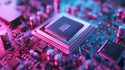 コンピューターのICチップのイメージ
