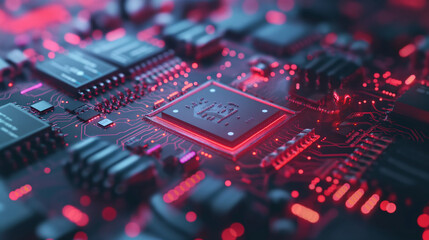 コンピューターのICチップのイメージ