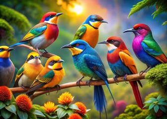 Obraz premium Stunning Collection of Free Images Featuring Various Birds in Natural Habitats and Vibrant Colors