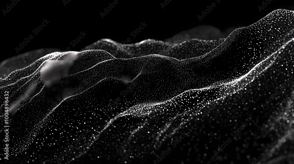 Wall mural a pointillist artwork of a starry night sky, with thousands of tiny dots of light creating a texture