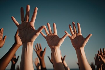 Vibrant Gesture of an Outstretched Palm as a Symbol of Expression and Movement