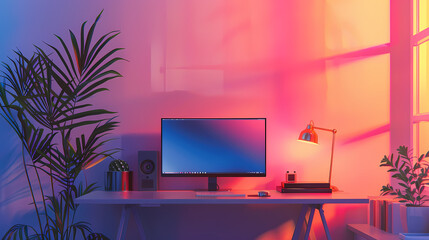 lcd tv with a computer