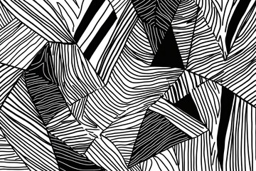 Dynamic Black and White Abstract Doodle Patterns for Creative Backgrounds and Decorative Geometric Designs