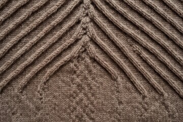 Intricate Twill Pattern Knitted Fabric Vintage Wool and Yarn Design