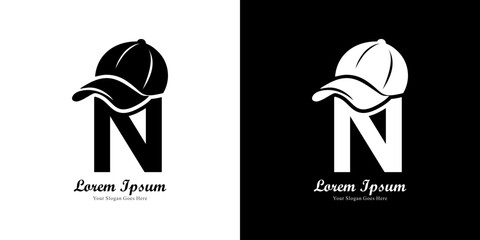 N-shaped logo design wearing a hat