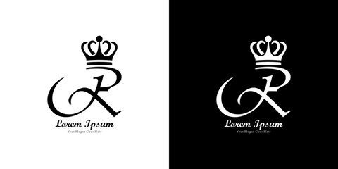 The design of the R-shaped logo wearing the king's crown