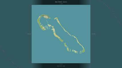 Anaa Island, France, highlighted and labelled. Topo Humanitarian © zelwanka