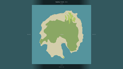 Bagabag Island, Papua New Guinea, highlighted and labelled. Topo Humanitarian © zelwanka