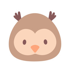 Charming illustration featuring a cute owl on a white background. This design is perfect for adding a whimsical and enchanting element to children's books