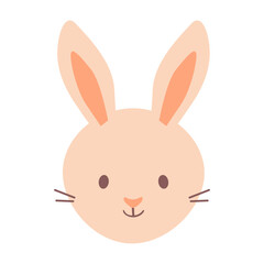 Charming illustration featuring a cute bunny on a white background. This design is perfect for adding a whimsical and delightful element to children's books, nursery decor