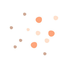 circular shapes in autumn hues, featuring beige, brown, and orange tones on a white background.