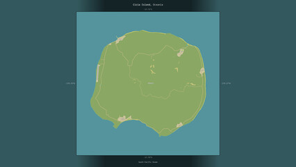 Cicia Island, Fiji, highlighted and labelled. Topo Humanitarian © zelwanka