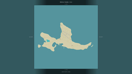 Emirau Island, Papua New Guinea, highlighted and labelled. Topo Humanitarian © zelwanka