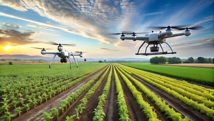 Drones used in agriculture for research, safety, rescue, and terrain scanning