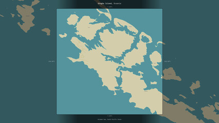 Ghaghe Island, Solomon Islands, highlighted and labelled. Topo Humanitarian © zelwanka