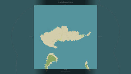 Hiva Oa Island, France, highlighted and labelled. Topo Humanitarian © zelwanka