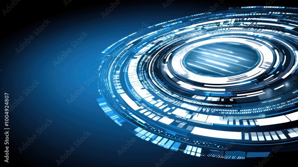 Poster abstract technology background with circular patterns