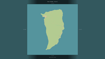 Koro Island, Fiji, highlighted and labelled. Topo Humanitarian © zelwanka