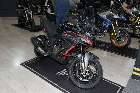 ISTANBUL, TURKEY - MARCH 23, 2024: VOGE motorcycles on display at Motobike Istanbul 2024 in Istanbul Expo Center (IFM).