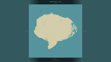 Lakeba Island, Fiji, highlighted and labelled. Topo Humanitarian © zelwanka