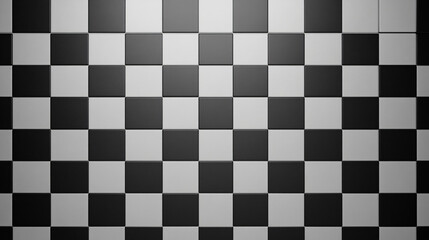Fototapeta premium A background with an abstract checkerboard pattern in black and white. 