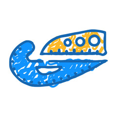 patterns sewing doodle icon sketch vector. patterns sewing sign. isolated symbol illustration