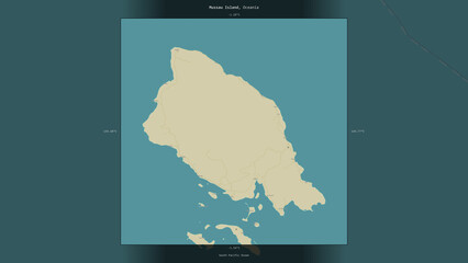 Mussau Island, Papua New Guinea, highlighted and labelled. Topo Humanitarian © zelwanka