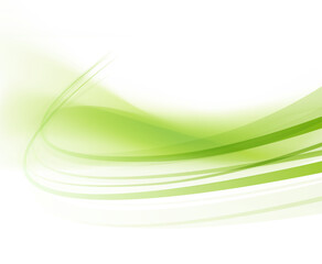 Green curve swirl background concept with copy space