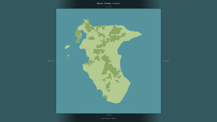 Nairai Island, Fiji, highlighted and labelled. Topo Humanitarian © zelwanka