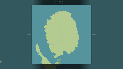 Ovalau Island, Fiji, highlighted and labelled. Topo Humanitarian © zelwanka