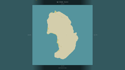 Ugi Island, Solomon Islands, highlighted and labelled. Topo Humanitarian © zelwanka