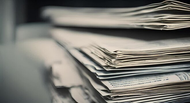 stack of newspapers