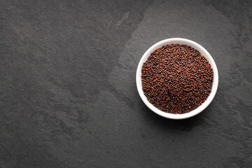 Brassica juncea - Organic dried brown mustard seeds.