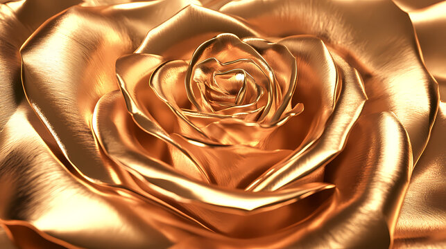 Golden rose foil texture with shiny metallic finish and intricate noise patterns. Metallic Finish. Illustration