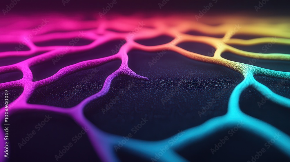 Aufkleber abstract colorful network structure futuristic technology background