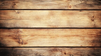 Fototapeta premium Rustic wooden planks background with warm brown tones and natural wood grain.