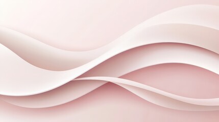 Obraz premium Fluid White Wave Background on Pastel Pink - Contemporary Vector Illustration for Wallpaper and Banners