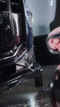 The film shows the application of ppf foil on the interior and body elements car SUV. Additional work in the detailing studio ceramic coating with ppf wrapping.
