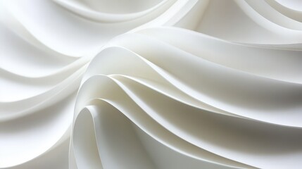 Obraz premium Pure White Elegance - Close-Up of Folded Paper Sheets with Cinematic Lighting