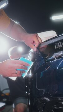 The film shows the application of ppf foil on the interior and body elements car SUV. Additional work in the detailing studio ceramic coating with ppf wrapping.