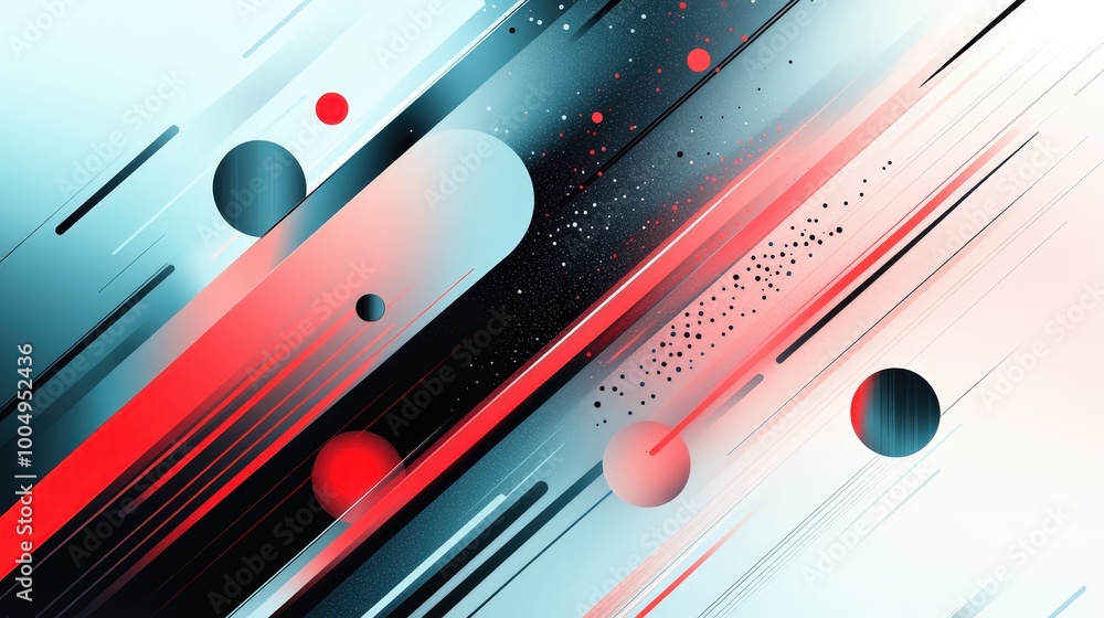 Poster modern abstract red and black light patterns on diagonal metal texture background with minimalist pa