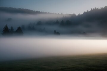 Fototapeta premium Dreamy Atmosphere with Enveloping Ethereal Fog