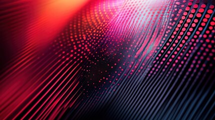 Modern Red and Black Abstract Light Pattern with Metal Texture on Soft Grey Background