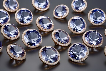 Radiant Faceted Gemstones Showcasing Opulence and Beauty