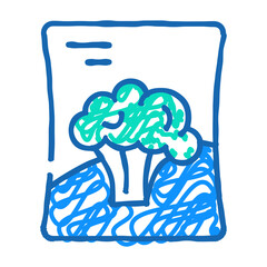 pack of broccoli doodle icon sketch vector. pack of broccoli sign. isolated symbol illustration