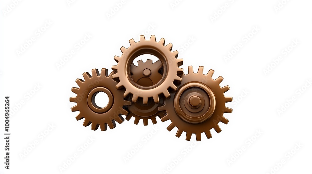 Poster interlocking gears: precision and power