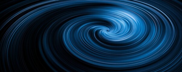 Abstract blue swirling vortex design