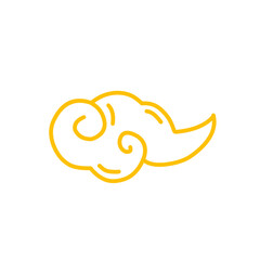 Obraz premium chinese cloud line elements