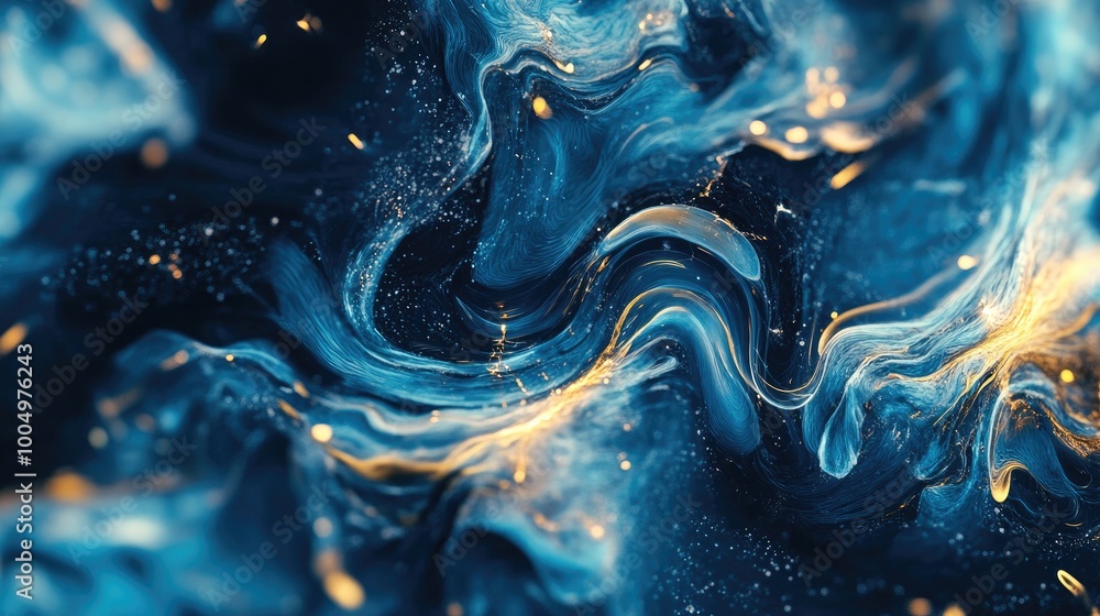 Aufkleber stunning abstract pattern representing viral spread, with swirling shapes forming a captivating desi