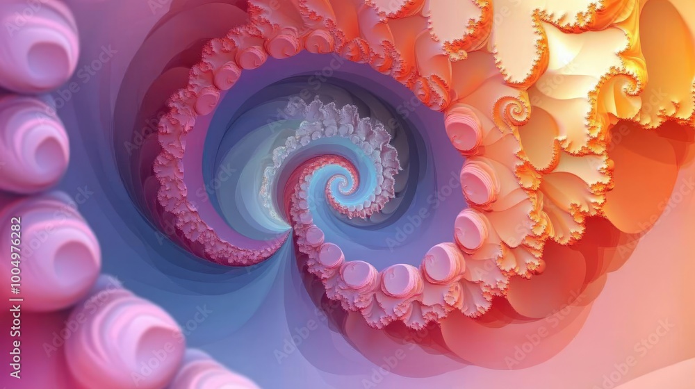 Aufkleber stunning abstract pattern representing viral spread, with swirling shapes forming a captivating desi